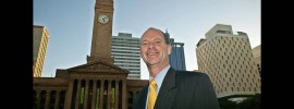 Campbell Newman after his 2004 election as Lord Mayor. Photo: Robert Rough, Brisbane Times
