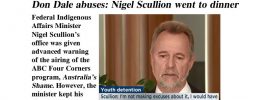 Don Dale abuses: Nigel Scullion went to dinner