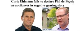 Chris Uhlmann fails to declare Phil de Fegely as auctioneer
