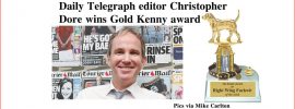 Daily Telegraph editor Christopher Dore wins Gold Kenny award