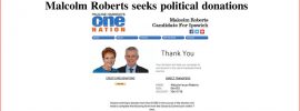 Malcolm Roberts seeks political donations